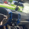 Keptrim for F150 Blue Central Console Air Conditioner Panel Trim