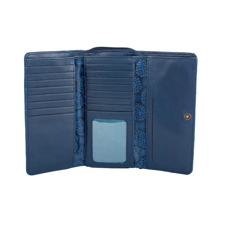 Hidesign Hema - portafolios de piel para mujer, multicompartimento, bloqueo