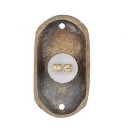Wired Brass Doorbell Chime Push Button in Antique Brass Finish Vintage Decorative Door Bell with Easy Installation, 2 1/2" X 1 3/8"