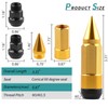 YeshineAuto M14x1.5 Anti Theft Wheel Spike Lug Nut 24 PCS