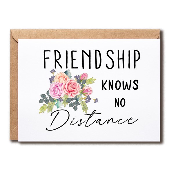 NDHGifts Friendship Knows No Distance Card - Long Distance Friendship