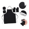 LABRIMP Cooking Apron Suit Heat Resistant Mitts Pot Holders Set