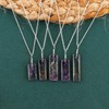 YASHEE Natural Ametrine Gemstone Pendant Necklace, Flat Bar Polished Stone,