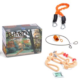 Tumbo Tugger Xtreme - Large Dogs - 1000 lb Breaking Strength - Dog Tree Hanging Bungee Tug Toy for Exercise - Outdoor Play Cord & Tether Tug - Spring Pole Rope Toy - Dog Playground Backyard