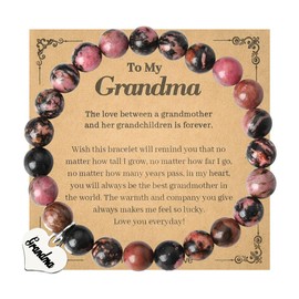 Christmas Bracelet Gifts for Grandma Beaded Bracelets for Women Nana Gifts from Granddaughter Grandson Birthday Gifts for Grandma Grandmother Gifts from Grandchildren Thank You Gifts for Nana