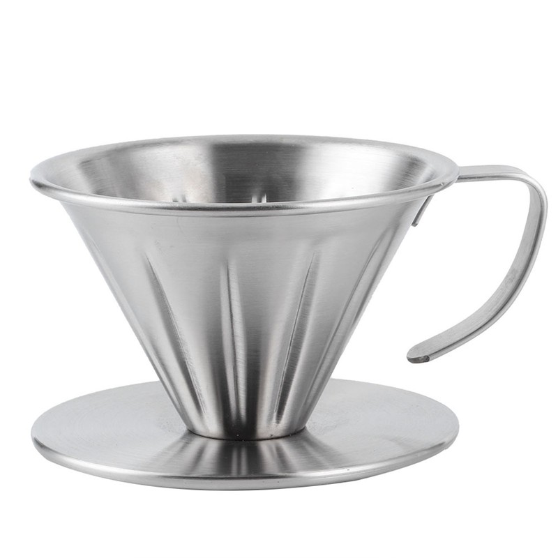 Stainless Steel Pour Over Coffee Dripper Cone Filter Cup Stand