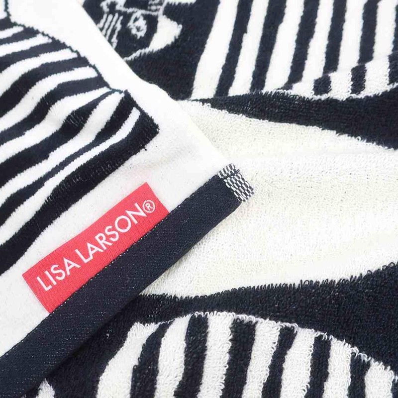 Marushin Lisa Larson 6805015100 Face Towel, Lisa Larson, Monochrome, Lisa