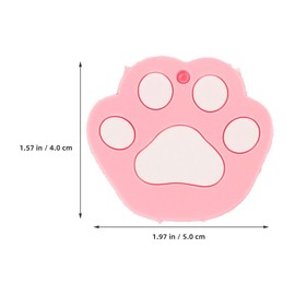 EXCEART Key Covers Key Caps 2pcs Key Ring Cap Cute Head Cover Keychain Case Shell Cat Paw Shape Key Caps Covers Tags Handy Key Ring Holder for Distinguishing Keys, 5.00X4.00X1.00CM, 56BG378MCCQ14S2