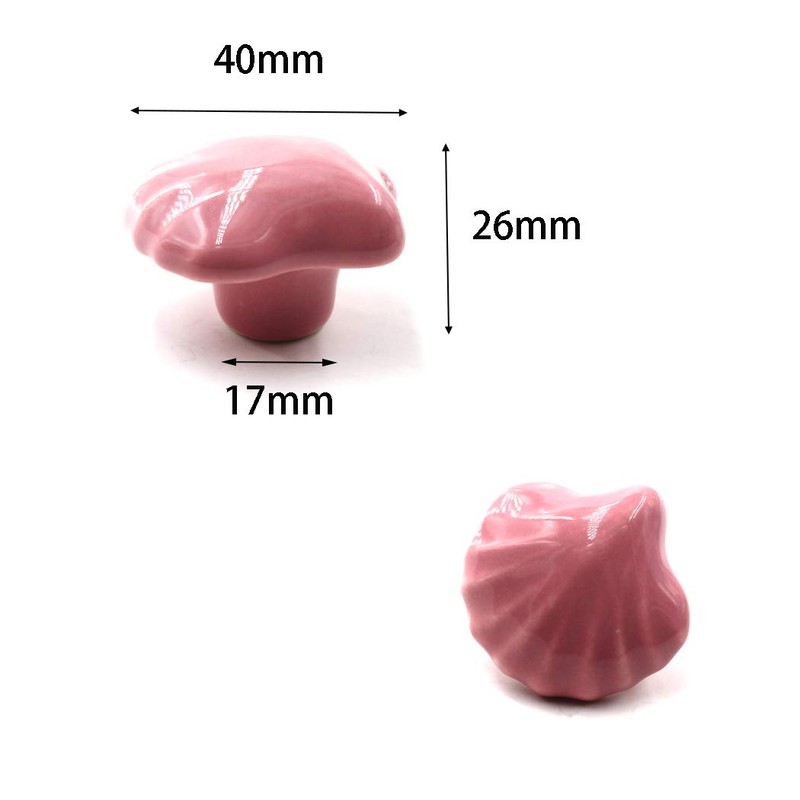 Pink Drawer Knob Ceramic Cabinet Knobs Kids Room Handle Pull