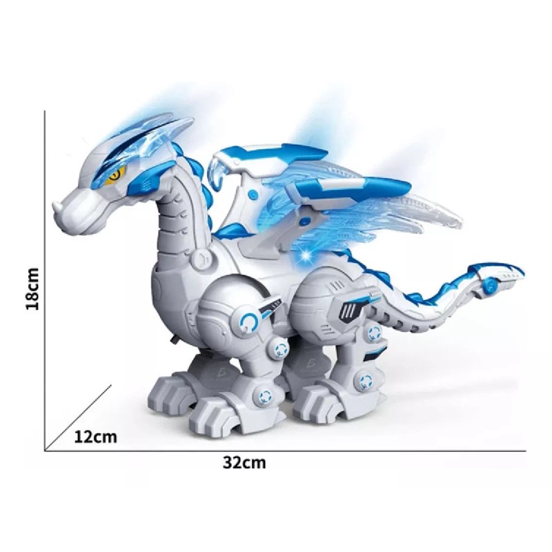 EGTMA Dragon De Juguete Con Sonido Luces Articulado