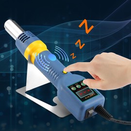TLBZK 8018 220V Hot Air Rework Station, Portable SMD Solder Station Heat Gun Digital Temperature Display with Nozzles Tweezers, °C/°F Conversion