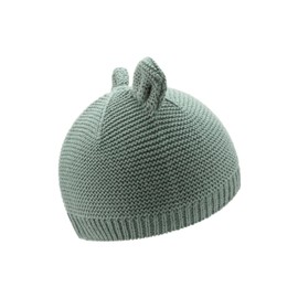 Sterntaler Unisex Knitted Hat with Ears, GOTS without, Stone Green, 47
