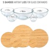 dokaworld Glass Mixing Bowls Bamboo Lids - Lids are compatible