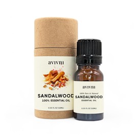 Avivni Australian Sandalwood Essential Oil - 100% Pure & Natural, Undiluted for Aromatherapy, Hair, Diffuser (0.33oz - 10ml)