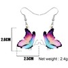 Bonsny Drop Dangle Floral Butterfly Earrings Fashion Insect Jewelry For