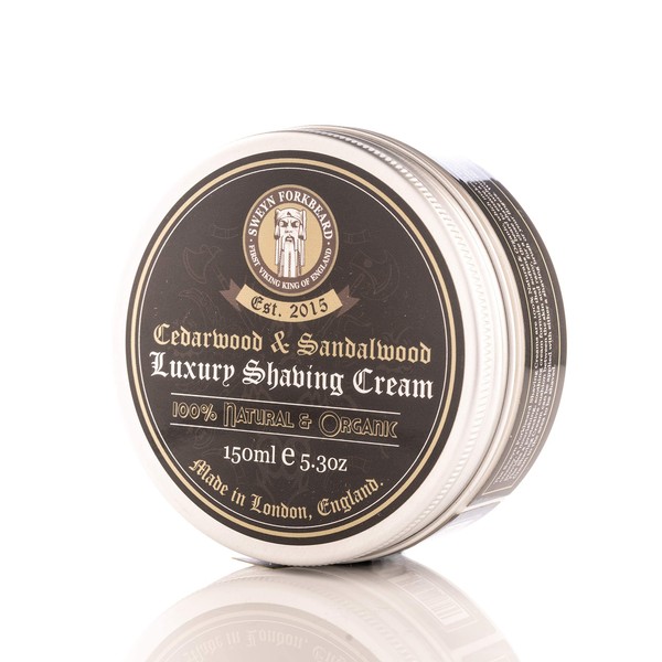 Organic Shaving Cream Cedarwood & Sandalwood Sweyn Forkbeard 150ml -