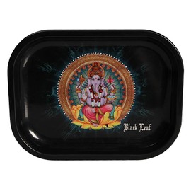 Black Leaf Rolling Tray 'Ganesha' S