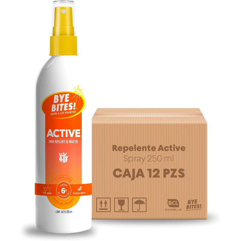 Bye Bites Repelente de Insectos y Mosquitos ACTIVE - Caja
