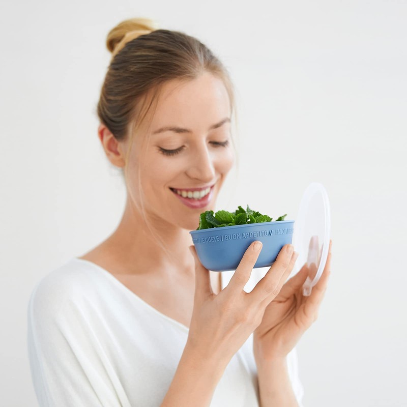 Rotho Tresa Bowl 0.35 L with Lid, Food-Grade Plastic (PP),