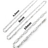 HENKi Plate Chain 60 cm Long Stainless Steel Silver Plate