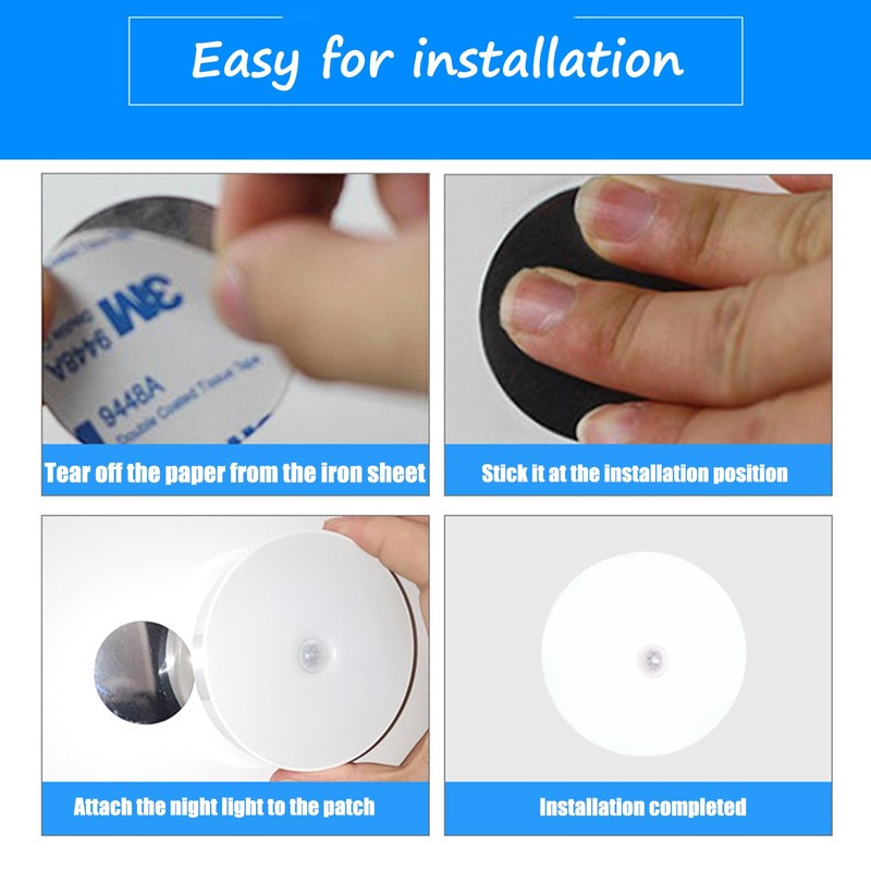 noxozoqm Motion Sensor Lamp Under Cabinet Lighting Rechargeable Night Light