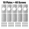 Cabinet Hinge Repair Plates Set of 10 – Stainless Steel