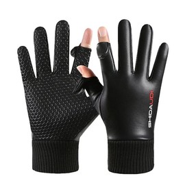Motorcycle gloves, winter smartphone touch finger open cold weather sports delivery rider fleece-lined gloves / 오토바이 장갑 겨울 스마트폰 터치 손가락 개방 방한 스포츠 배달 라이더 기모 글러브