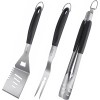 HAUSHOF Large Grill Accessories 3PC Heavy Duty Stainless Steel Spatula