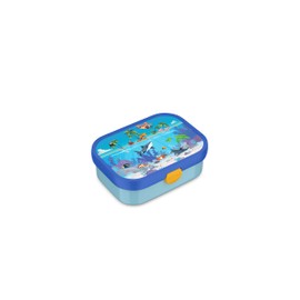 Mepal Lunch Box Campus, Bento Box for Children, Lunch Box with Bento Compartment and Fork, with Clip Closure, Dishwasher Safe and BPA-Free, 750 ml, Tropical Ocean