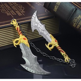 Chaos Blade Keychains & Leviathan Axe Keychains – Handcrafted in Zinc Alloy & Enamel – A Great Gift for Men & Teens - TYPE: Chaos Blade key chain