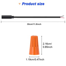 Xiatiaosann Replacement 3.5mm Female Plug to Bare Wire, 1/8" Female Jack Connector to Open End TS 2 Pole Mono Audio Cable for Headphone, Headset, Earphone with Wire End Caps (10 Pack)