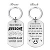 Yobent Daughter In Law Christmas Keychain Gifts from Father In
