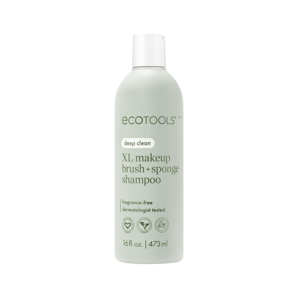 EcoTools XL Makeup Brush + Sponge Shampoo, Removes Makeup, Dirt,