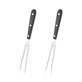 Pack of 2 Barbecue Skewers with Wooden Handle, Stainless Steel Barbecue Skewers, Food Forks, BBQ Tools, Kitchen Tools, Baking Accessories