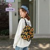 Sunflower Mini Backpack Purse Black, Adorable Lightweight Flower Floral Girls