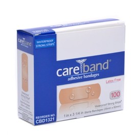 Care Band Waterproof Adhesive Bandages 1x3 100/box