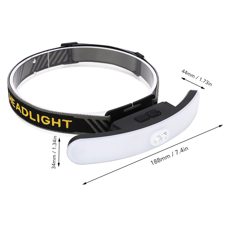 COB Headlamp 6 Light Modes USB Charging 2 Switch Modes