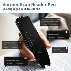 Translator Pen, Scan Reader Pen for Dyslexia, OCR Digital Pen Scanner Text to Speech Device,Translator Device Pen Support Blutooth, Text Extract, Intelligent Translation Pen for Students Adults