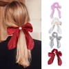 Girlssory Bow Hair Scrunchies Bunny Ears Silk Scrunchies Hair Ties