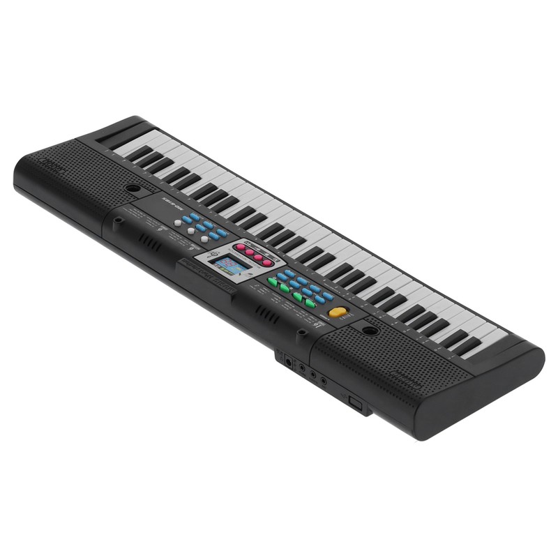 61Key Mini Electric Piano Black MultiFunctional Studio Toy with Microphone