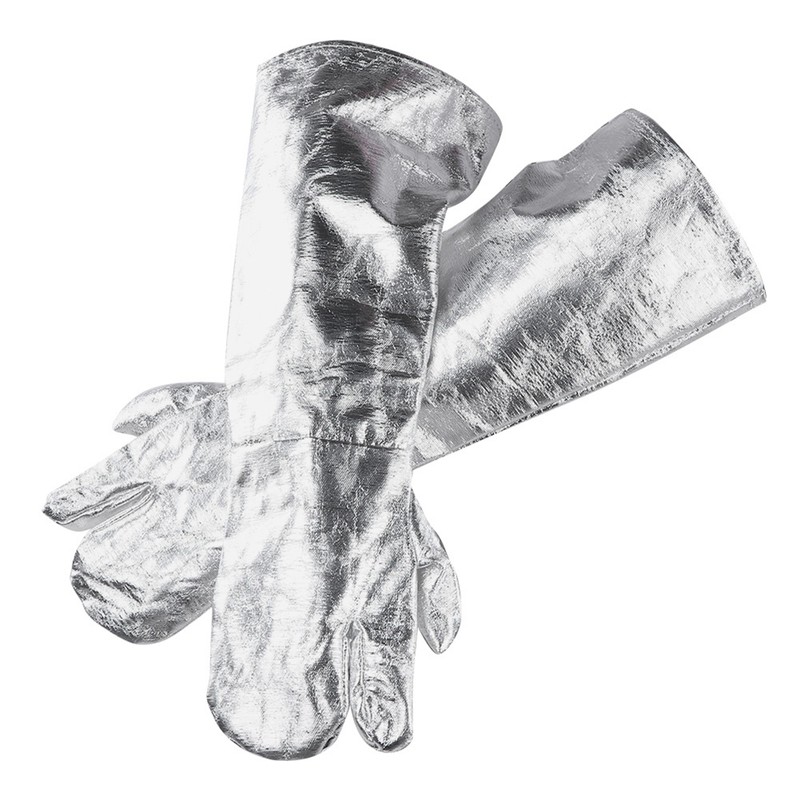 2Pcs ThreeFinger Thicken Cotton Welding Gloves 1000℃ Radiant Heat Fire
