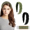 Velvet Headband Braided Headband Velvet 2 Pieces Plain Twist Headband,