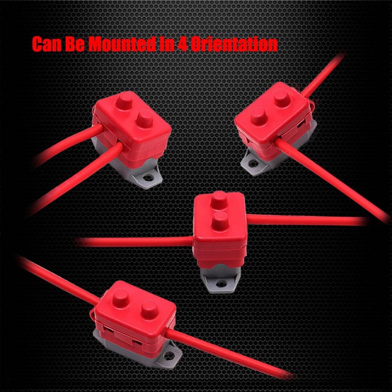 Ampper DC 12V - 24V Automatic Reset Circuit Breaker with