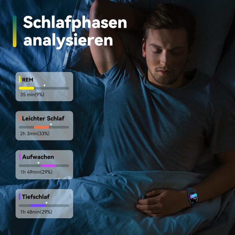 ENOMIR Smartwatch for Men and Women with Phone Function, Dark