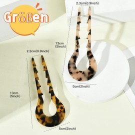 Lohill Pack of 3 U Shaped Hair Pins, U-shaped Hair Clips, Hair Pin Bun, French Hairpin, Large Hair Pin for Girls and Women