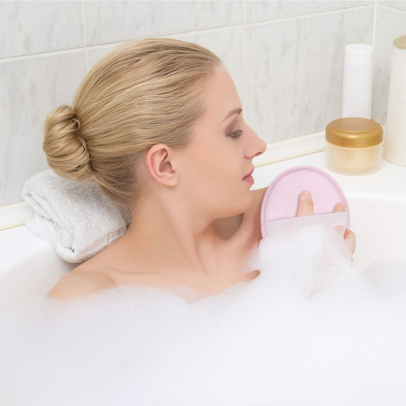 6 piezas de esponja de baño puf de malla de