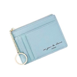 LEOLEO Thin Card Holder, Coin Purse, Fragment Case, Unisex, Key Holder, Commuter Pass/Business Card Case, blue