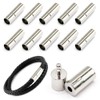 MOAMUN 20 PCS Cord End Caps for Jewelry Making, Push