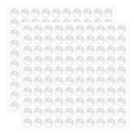 Doorstop Cushion, Cushion, Rubber, Furniture Cushion, Round Transparent, Anti-Slip, Soft Cushion, Shock Absorption, Scratch Resistant (Round, Transparent, 200pcs)