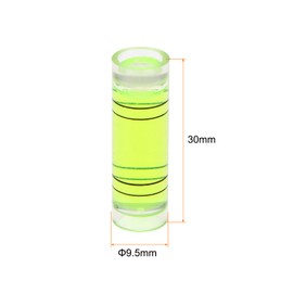 HARFINGTON 10pcs Small Cylindrical Bubble Level Vials 9.5x30mm PMMA Mini Horizontal Bubble Spirit Level Measuring Layout Tools for RV TV Picture Frame Hanging Tool Leveler